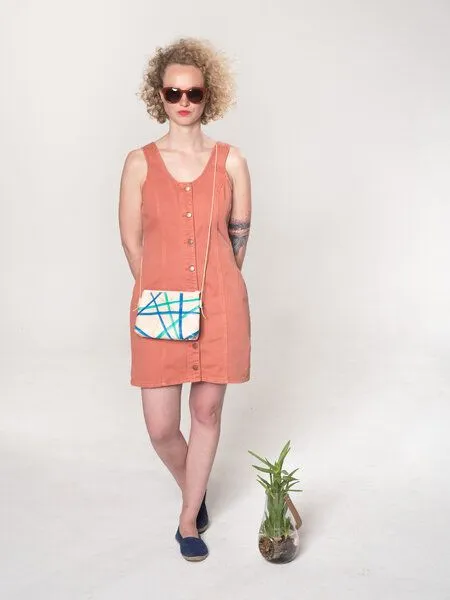 monday market monday market UNIKAT Ledertasche Stine - stripy, Creme, – Produktbild 3 von 3