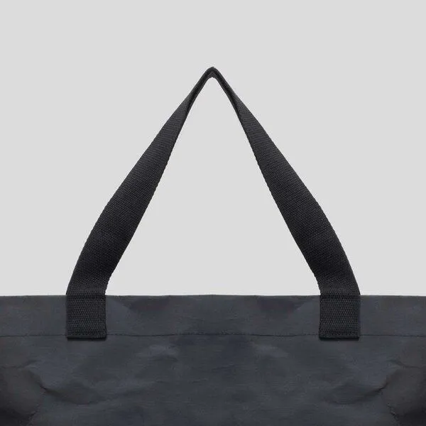 Paper & Sons Paper & Sons Tote Bag aus Kraftpapier Maple, große Shopper Tasche schwarz, Damen, faltbar, 25 l, vegan, wasserabweisend – Produktbild 2 von 4
