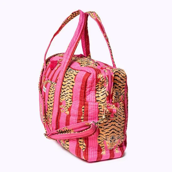 KIKOONI KIKOONI handgefertigte große Reisetasche TRAVELER BAG, Poppy tiger love, – Produktbild 4 von 4