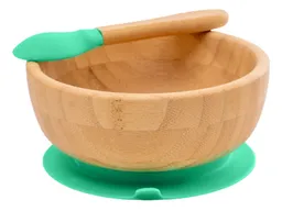 Bambuskind Bambuskind Kindergeschirr Schüssel mit Löffel und Saugnapf, aus Bambus Durchmesser 14 cm, 4,5 cm tief – Produktbild 1 von 1
