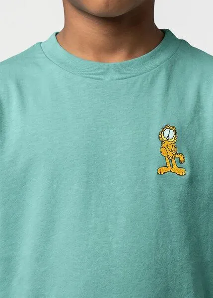 Bavarian Caps Bavarian Caps Kids T-Shirt aus Biobaumwolle - Garfield: Nice, Türkis (blau), – Produktbild 1 von 2