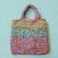 PANAPUFA PANAPUFA handgefertigte Shopper-Tasche aus dicker Wolle, Mehrfarbig, – Produktbild 1 von 1