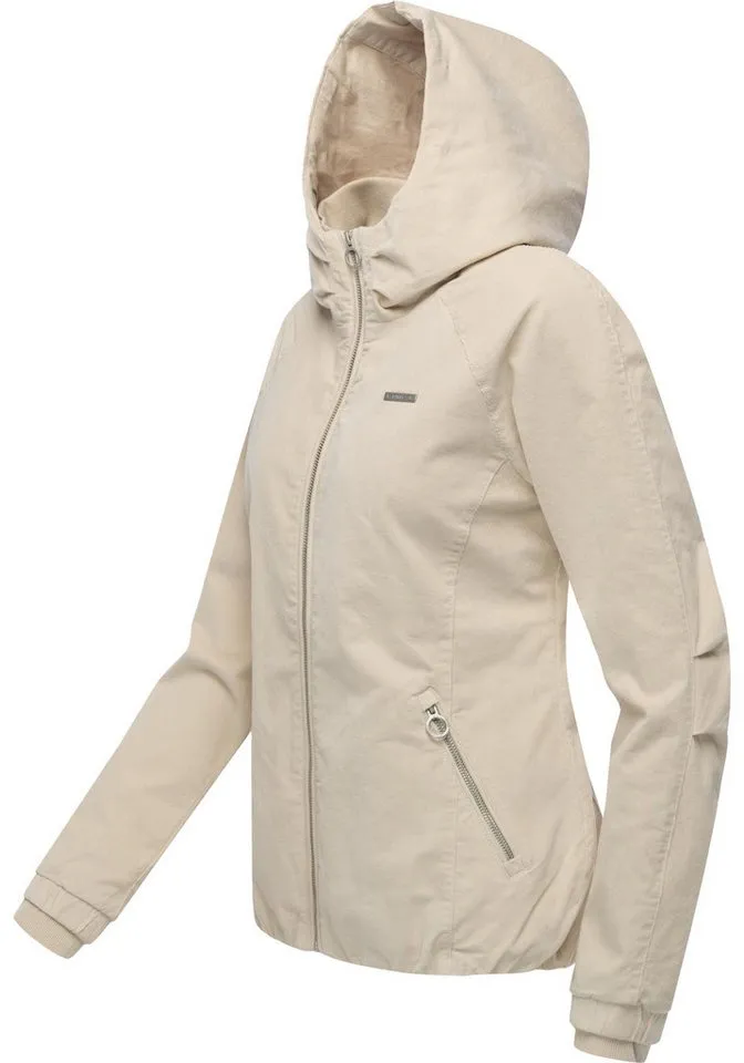 ragwear ragwear Bomberjacke Dizzie Cordy YOUMODO Cordjacke mit verstellbarer Kapuze, Weiß, – Produktbild 3 von 5