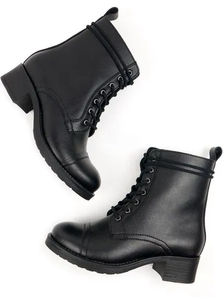 Will's Vegan Shop Will's Vegan Shop Flieger-Stiefel 2 Schwarz Damen, Schwarz, – Produktbild 1 von 1