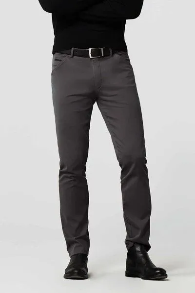 Meyer MEYER Flammé Double-Dyed Baumwoll-Chino, Grau (anthrazit), – Produktbild 1 von 4