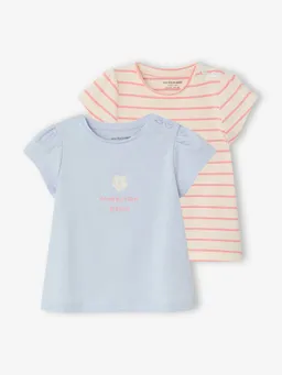 Vertbaudet 2er-Pack Baby T-Shirts mit Fantasie-Print – Produktbild 1 von 1