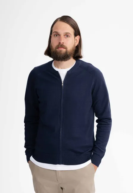MELA Strick Jacke SHAMIAL | von MELA | Fairtrade & GOTS zertifiziert, Navy, – Produktbild 1 von 4