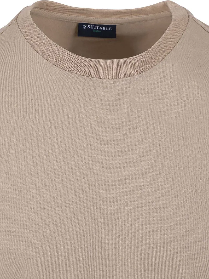 Suitable Suitable Respect T-shirt Tim Taupe - Größe 3XL, Taupe, – Produktbild 3 von 5