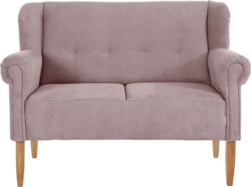 Home affaire Küchensofa Moro Couch mit Federkern, bequem, Breite 142cm, in verschiedenen Stoffen und Farben, Lila, – Produktbild 3 von 5