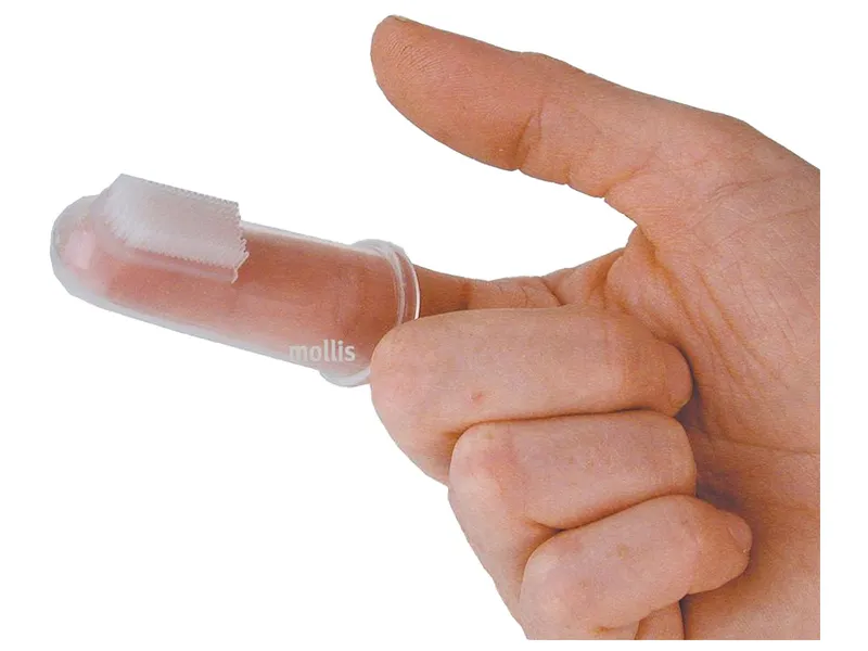 Mollis Mollis Fingerzahnbürste Fingerling 2er Pack Länge ca. 6 cm – Produktbild 2 von 2
