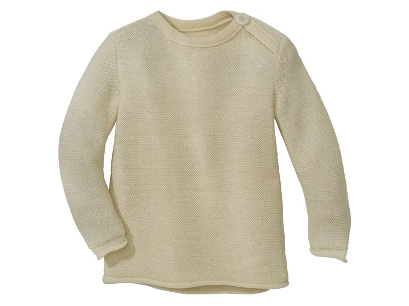 Disana Disana Baby Pullover kbT Merinowolle, Natur, – Produktbild 1 von 3