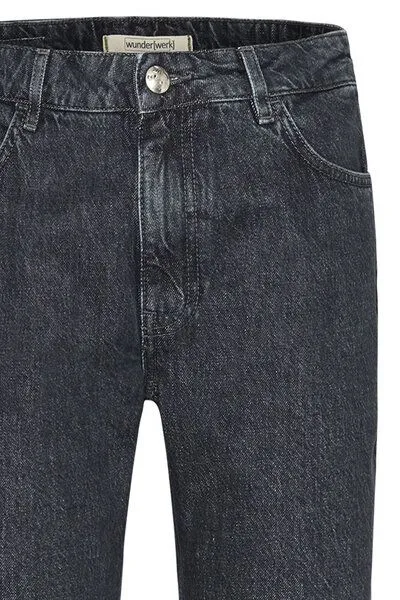 Wunderwerk Wunderwerk Damen Jeans aus Biobaumwolle "Denise straight leg", Schwarz (black 250), – Produktbild 4 von 4