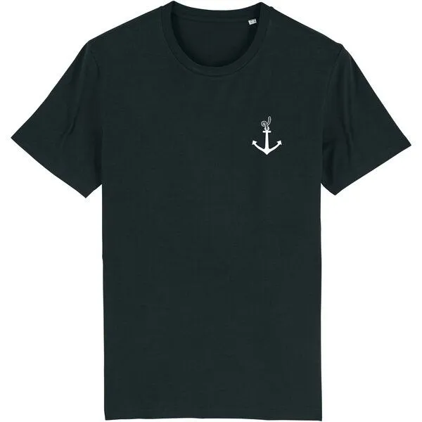 Spangeltangel Spangeltangel T-Shirt "Anker", Männershirt, Herrenshirt, bedruckt, T-Shirt, Biobaumwolle, Schwarz, – Produktbild 1 von 3