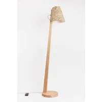 ALMUT von Wildheim ALMUT von Wildheim Handgemachte Stehlampe aus Eiche Lampenschirm aus Naturmaterialien, Almwiese (grün/bunt), – Produktbild 1 von 1