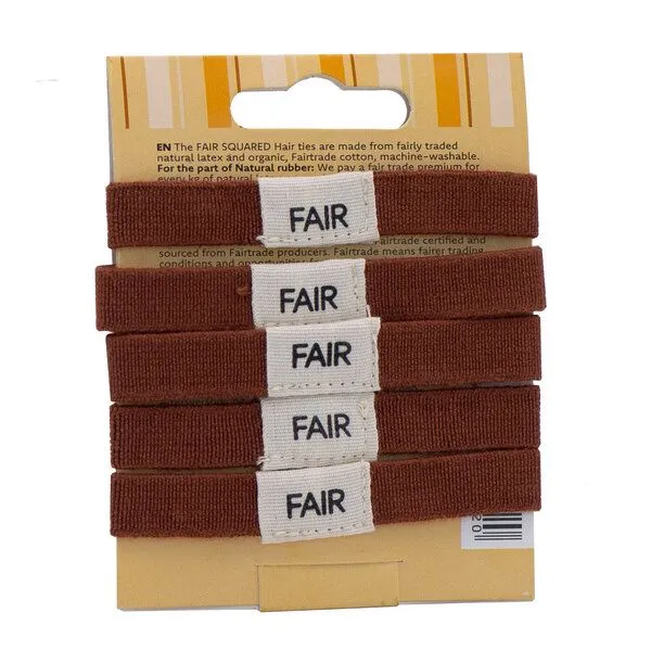 Fair Squared FAIR SQUARED Haargummis 5er Set, in zwei Farben erhältlich, Braun, – Produktbild 1 von 3