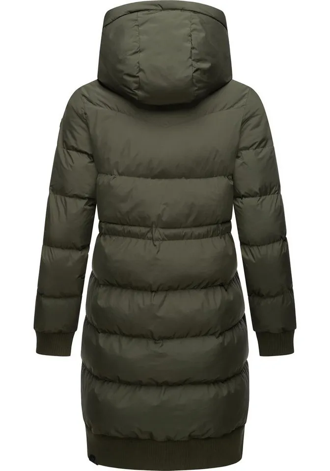 ragwear ragwear Steppmantel Briosh Wasserdichter Damen Wintermantel mit Kapuze, Grün, – Produktbild 3 von 5