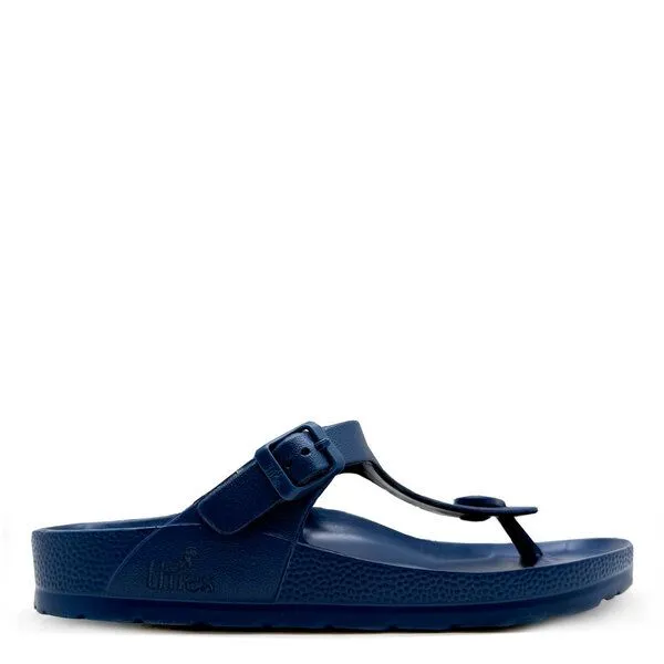 thies Vegane Ecofoam Zehentrenner Sandale von thies ® aus recyceltem EVA, Navy (blau), – Produktbild 1 von 4