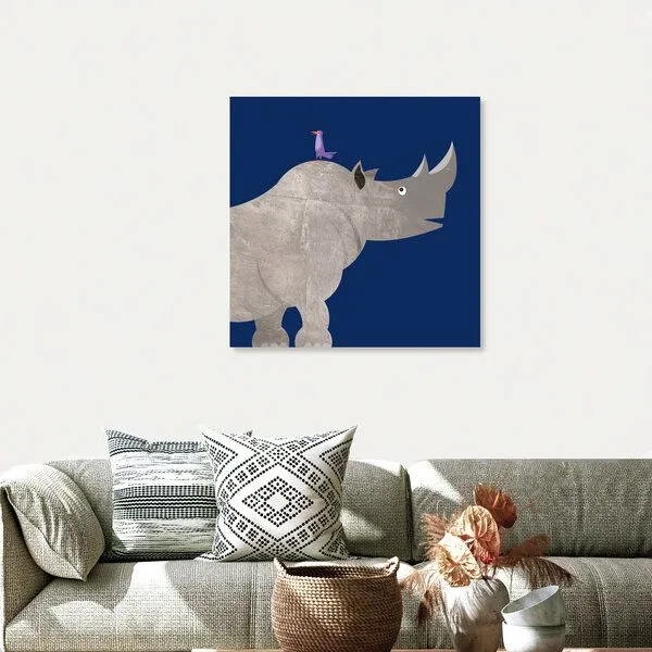 Photocircle Photocircle Poster / Leinwandbild - Kinderzimmer-Nashorn – Illustration für Kinder – Produktbild 4 von 4