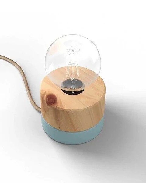 ALMUT von Wildheim ALMUT von Wildheim Tischlampe Holz, Pastellblau, – Produktbild 2 von 4