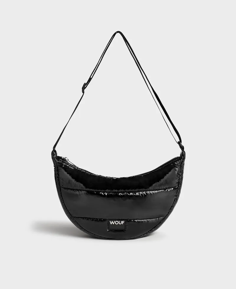WOUF Wouf Quilted Collection Crossbody Bag -Glossy Black, Black, – Produktbild 1 von 1