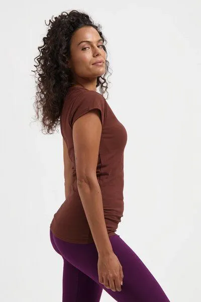 Urban Goddess Urban Goddess Zefira Yoga Tee, Marron (braun), – Produktbild 3 von 4