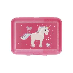 elasto elasto Einhorn Dose - Glitzer Brotzeitbox mit Trennfach spülmaschinengeeignet – Produktbild 1 von 1