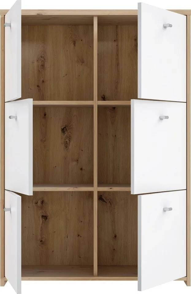 FORTE Kommode CHEST, Breite ca. 77 cm, Weiß, – Produktbild 4 von 5