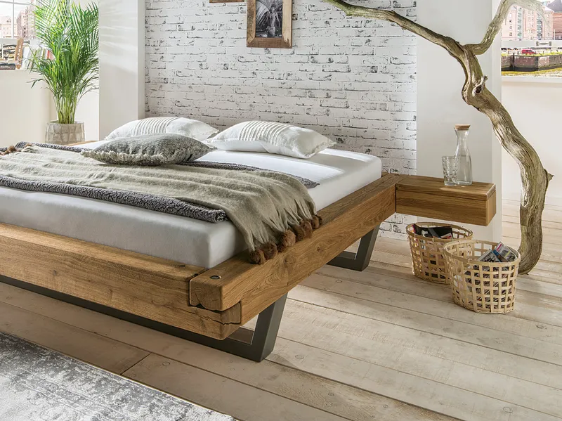 allnatura allnatura Nachttisch Madea Variante 01 für die rechte Bettseite Wildeiche, Braun, – Produktbild 2 von 2