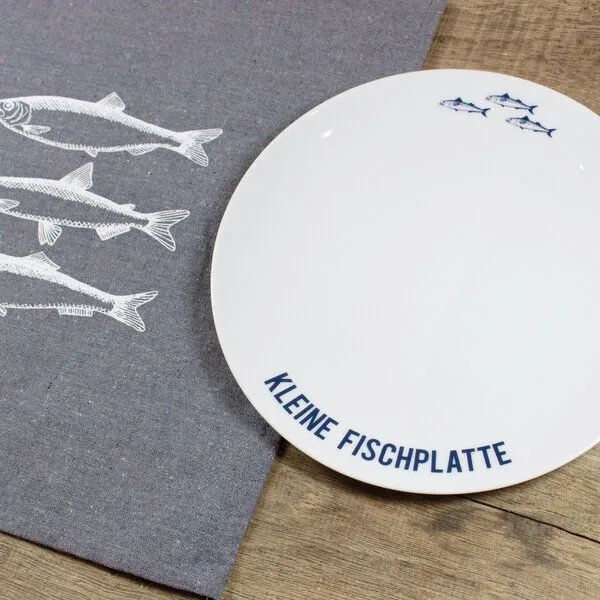 Bow & Hummingbird Bow & Hummingbird Porzellanteller Kleine Fischplatte – Produktbild 2 von 4
