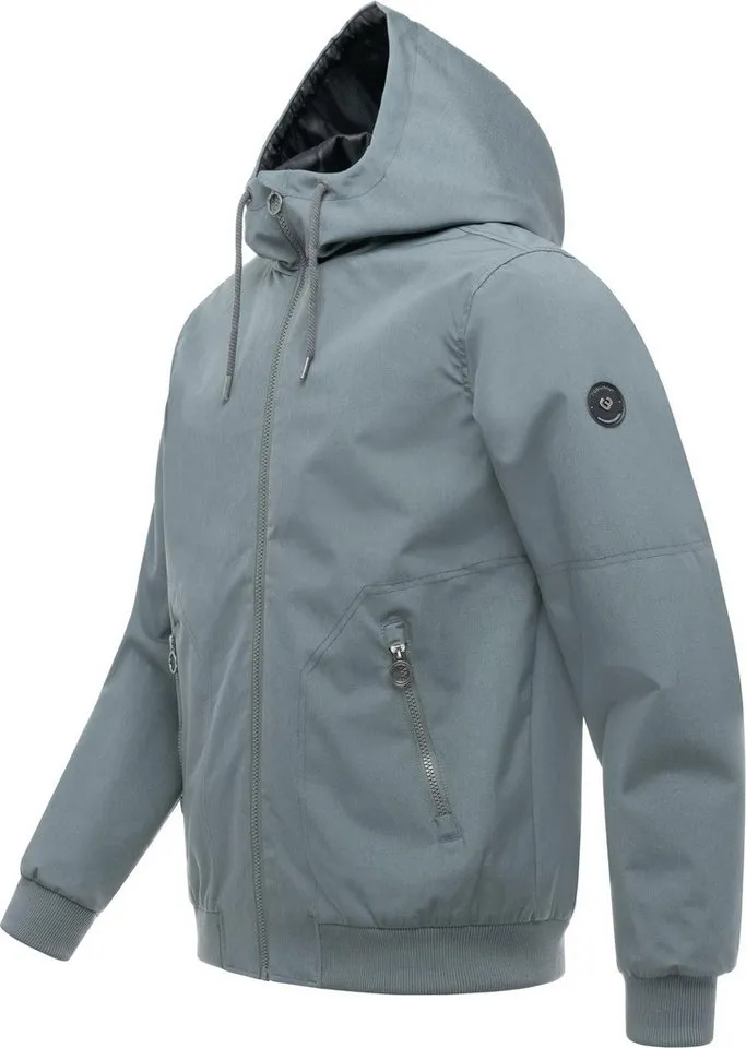 ragwear ragwear Outdoorjacke Stuartt Summer YOUMODO Wasserdichte Übergangsjacke mit Kapuze, Grau, – Produktbild 3 von 4