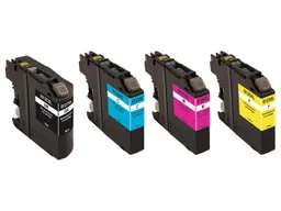 Memo memo 4er-Set Tintenpatronen ersetzt Brother LC-127XLBK, LC-125XLC/M/Y schwarz, cyan, magen – Produktbild 1 von 1