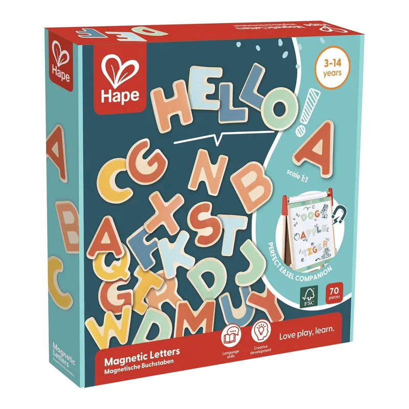 Hape Hape Magnetische Buchstaben 70 Teile, Mehrfarbig, – Produktbild 1 von 1