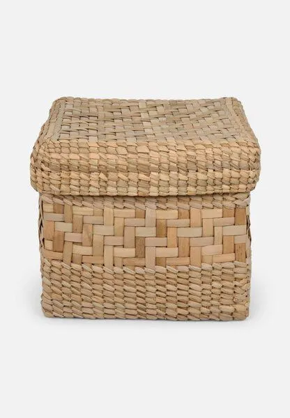 El Puente El Puente Korb mit Deckel | Fair Trade & Handmade aus Bangladesch, Natur, – Produktbild 1 von 4