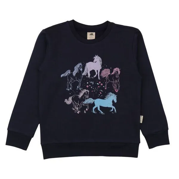Walkiddy Kinder Sweatshirt Bio-Baumwolle GOTS navy von Walkiddy – gemütlicher, robuster Pullover für Alltag und Kita, nachhaltig, fair und angenehm weich auf der Haut – perfekt zum Kombinieren, Dunkel blau, – Produktbild 1 von 3