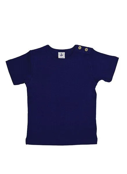 Leela Cotton Leela Cotton Kinder Kurzarmshirt Bio-Baumwolle, Dunkelblau, – Produktbild 1 von 2