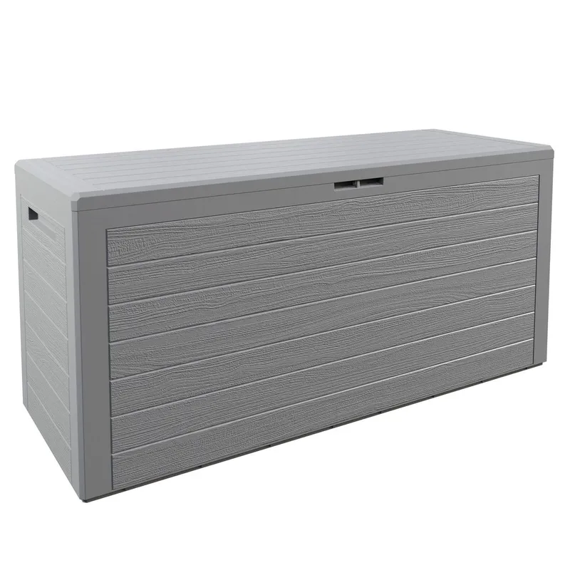 Casaria® Casaria Deuba Auflagenbox Holzoptik Woody 120 x 57 x 46cm grau – Produktbild 1 von 1