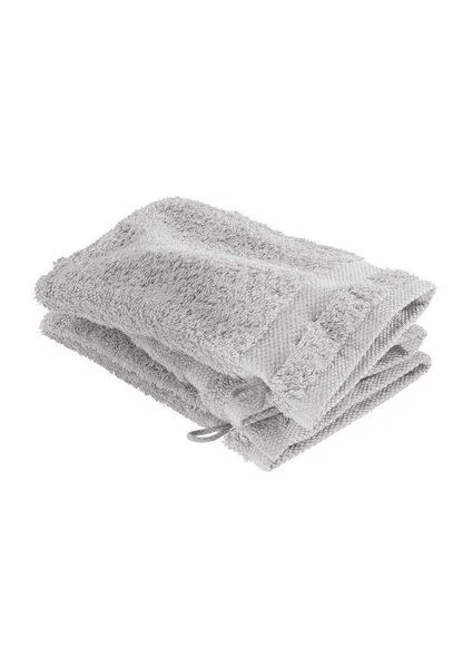 hessnatur hessnatur Waschhandschuh im 3er-Pack aus reiner Bio-Baumwolle, Kieselgrau, – Produktbild 4 von 5