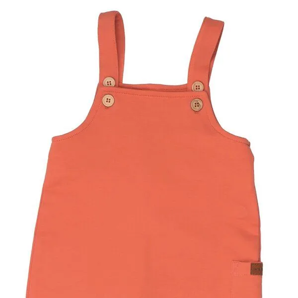 Walkiddy Kinder Latzhose GOTS zertifiziert Bio-Baumwolle mit Elasthan, Orange, Walkiddy, Orange, – Produktbild 2 von 2