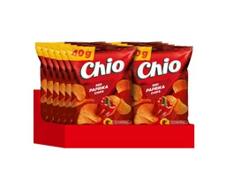 Chio Chio Knabberei, Chio Red Paprika Chips glutenfrei vegetarisch vegan 40g 12er Pack – Produktbild 1 von 1