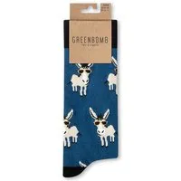 GreenBomb GREENBOMB Funky Donkey 2 Socks - Lässige Socken aus Bio-Baumwoll Mix / hochwertiger Print / Fair & Vegan, Weiß (mix), – Produktbild 1 von 1