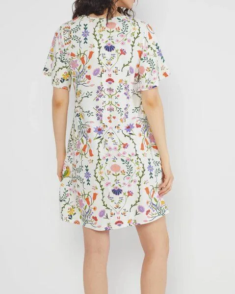 blutsgeschwister Blutsgeschwister Kleid Kaftan Wings - Flower Sun And Moon – Produktbild 3 von 4
