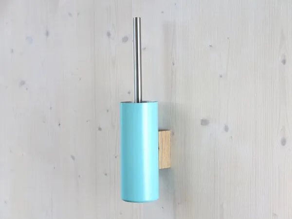 werkvoll by Lena Peter werkvoll by Lena Peter Recycling Wandhalter WC-Bürste FIRE mit Edelstahlgriff, Türkis, – Produktbild 1 von 5