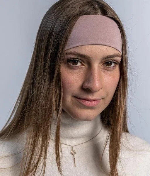 obumi obumi STIRNBAND SCHMAL AUS BIO JERSEY IN VIELEN FARBEN, Woodrose, – Produktbild 3 von 4