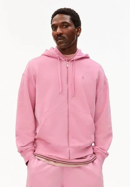 ARMEDANGELS ARMEDANGELS SAROMIAAN LOOP Herren Sweatjacke aus 100% Bio-Baumwolle, Washed berry, – Produktbild 1 von 4