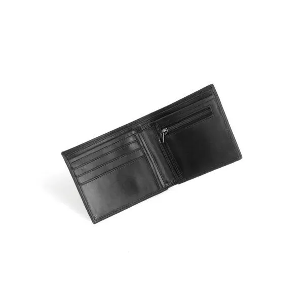 Buckle & Seam Buckle & Seam Leder Portemonnaie Bill, Schwarz, – Produktbild 3 von 4