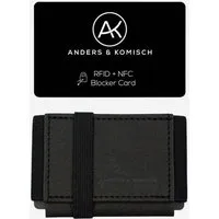 ANDERS & KOMISCH ANDERS & KOMISCH Kleiner Geldbeutel mit RFID & NFC Schutz - A&K MINI CLASSIC Bundle Schwarz – Produktbild 1 von 1