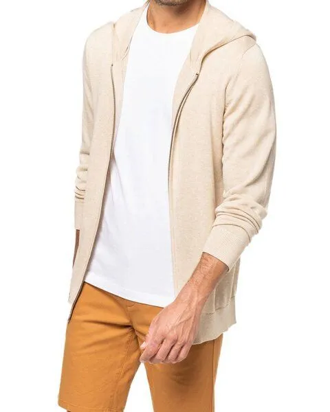 YTWOO YTWOO Herren-Kapuzenjacke mit Lyocell-TENCEL, Beige, – Produktbild 2 von 4
