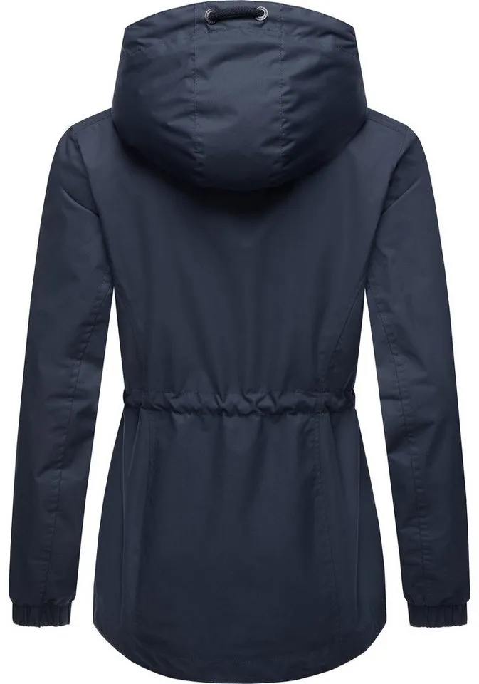 ragwear ragwear Outdoorjacke Danka Wasserdichte Übergangsjacke mit großer Kapuze, Blau, – Produktbild 4 von 5
