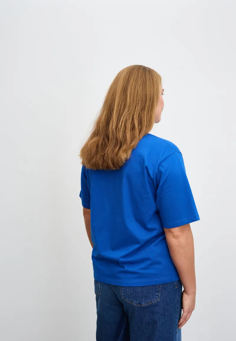 LAURIE LAURIE Damen vegan T-Shirt Augusta True Blue, Dunkelblau, – Produktbild 1 von 2