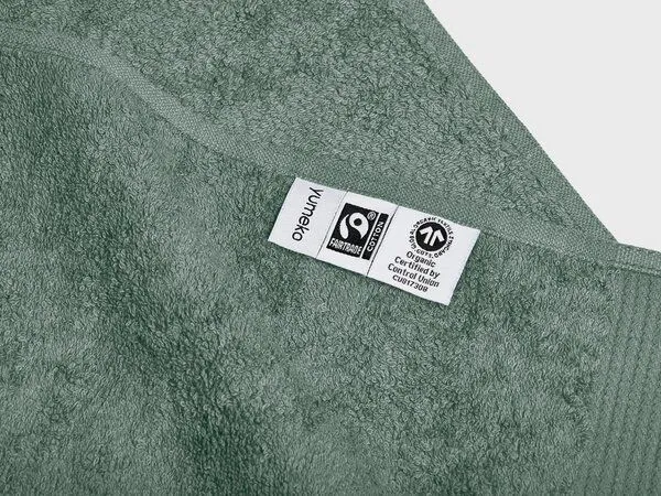 Yumeko Handtücher Terry 50x100 cm "Yumeko" aus Bio-Baumwolle, Sea green, – Produktbild 1 von 5